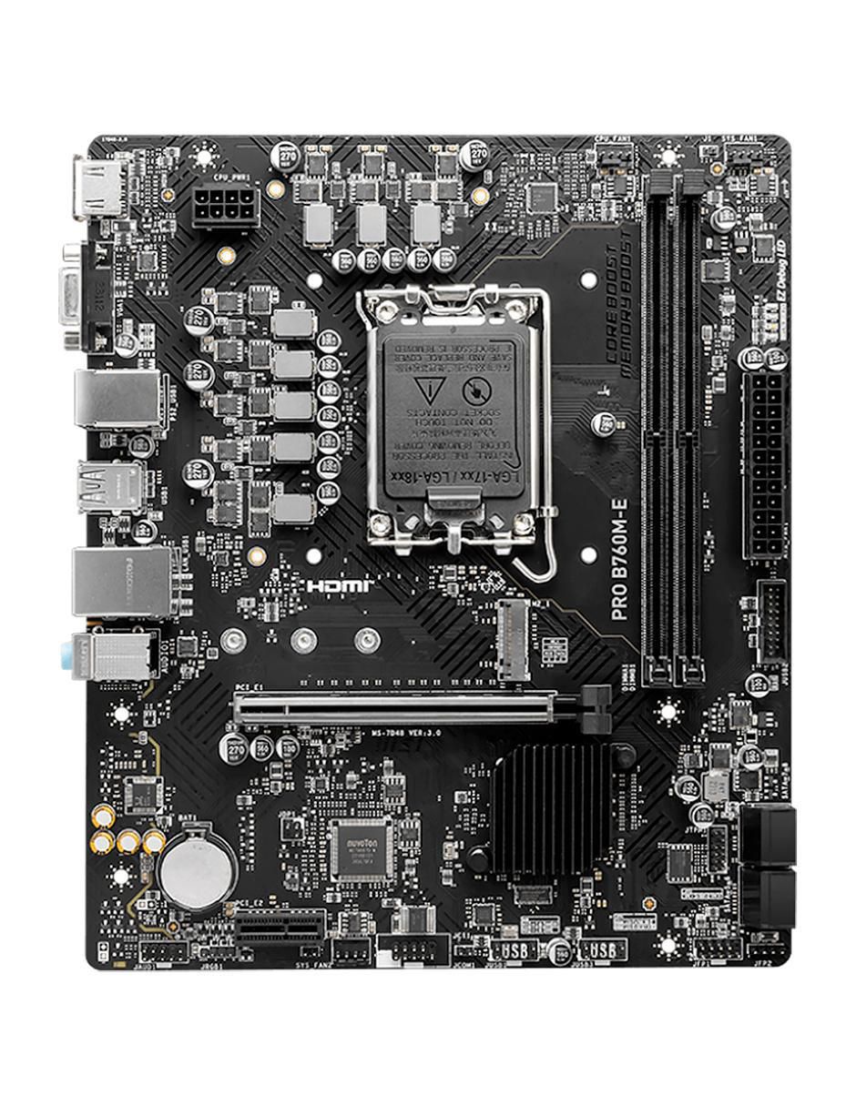 Tarjeta madre Pro B760M-E compatible con procesador Intel 2