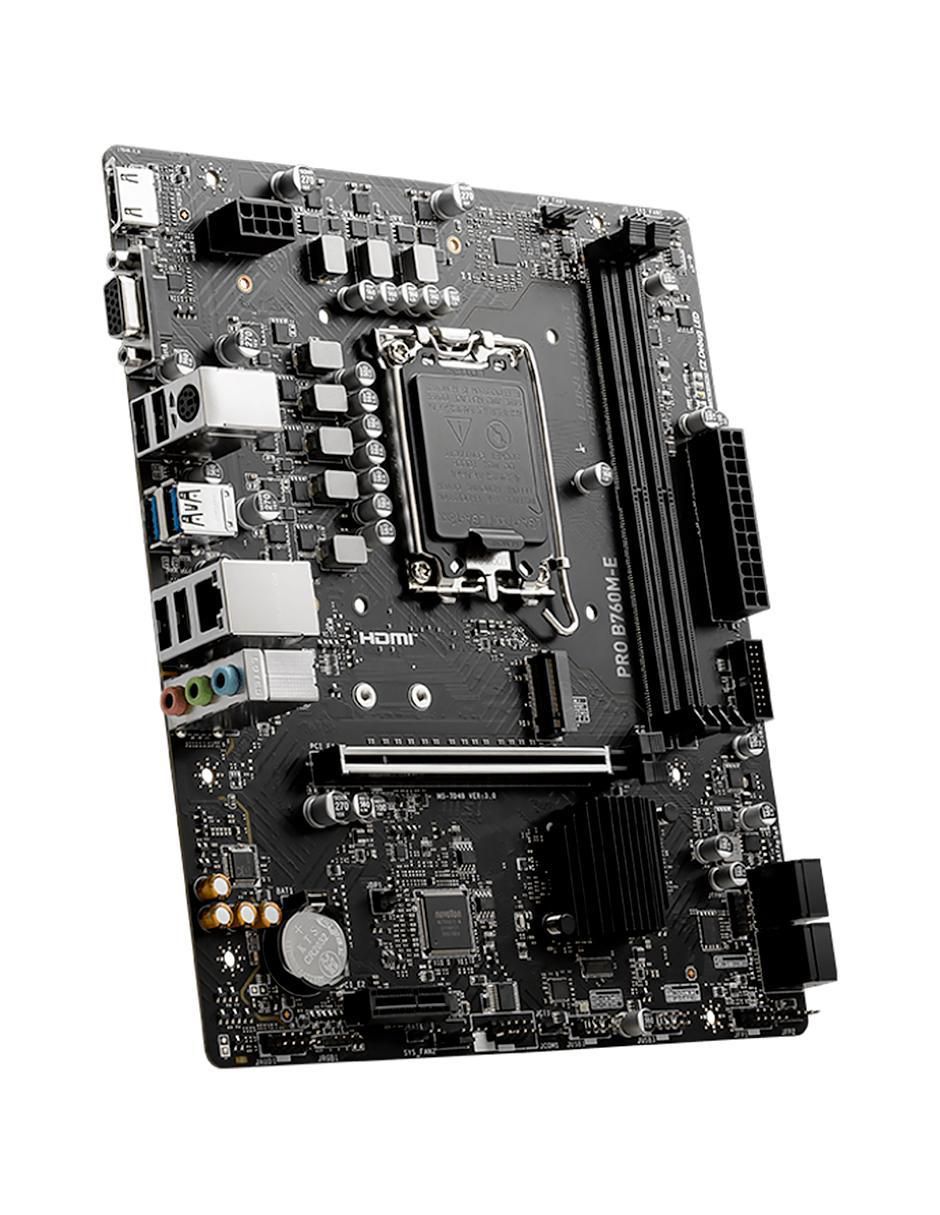 Tarjeta madre Pro B760M-E compatible con procesador Intel 3