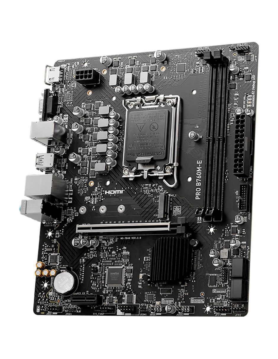 Tarjeta madre Pro B760M-E compatible con procesador Intel 4