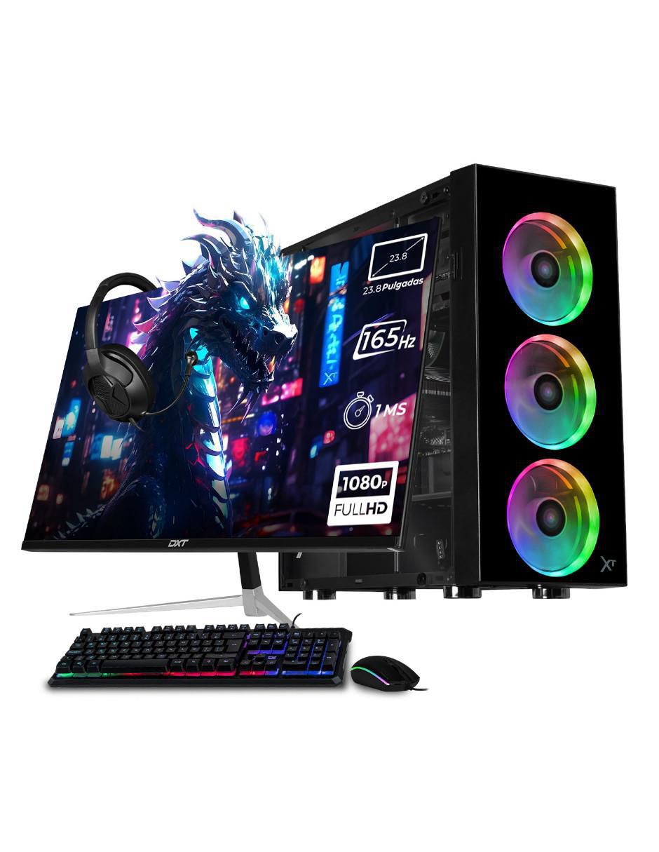 Computadora gamer xtpcr532gb4060mdb 23.8 pulgadas full HD AMD Ryzen 5 Nvidia geforce rtx 5060 16 GB RAM 500 GB SSD