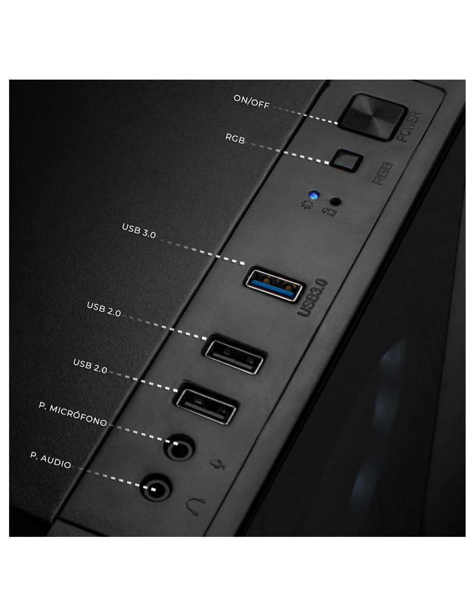 Computadora gamer xtpcr532gb4060mdb 23.8 pulgadas full HD AMD Ryzen 5 Nvidia geforce rtx 5060 16 GB RAM 500 GB SSD 13