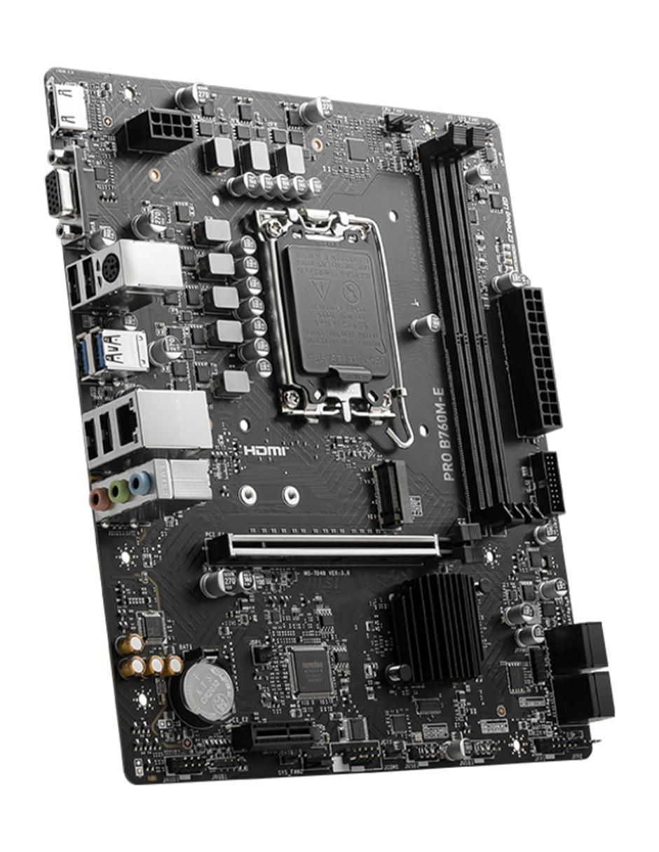 Tarjeta madre Pro B760m-E 14VA compatible con procesador Intel 3