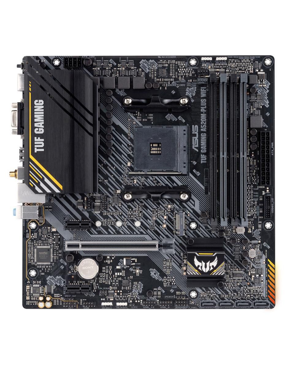 Tarjeta madre TUF Gaming A520M Plus compatible con procesador AMD