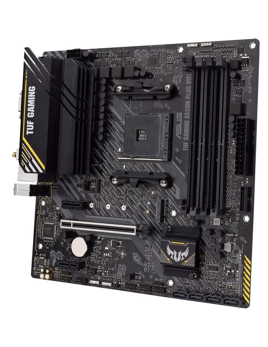 Tarjeta madre TUF Gaming A520M Plus compatible con procesador AMD 3