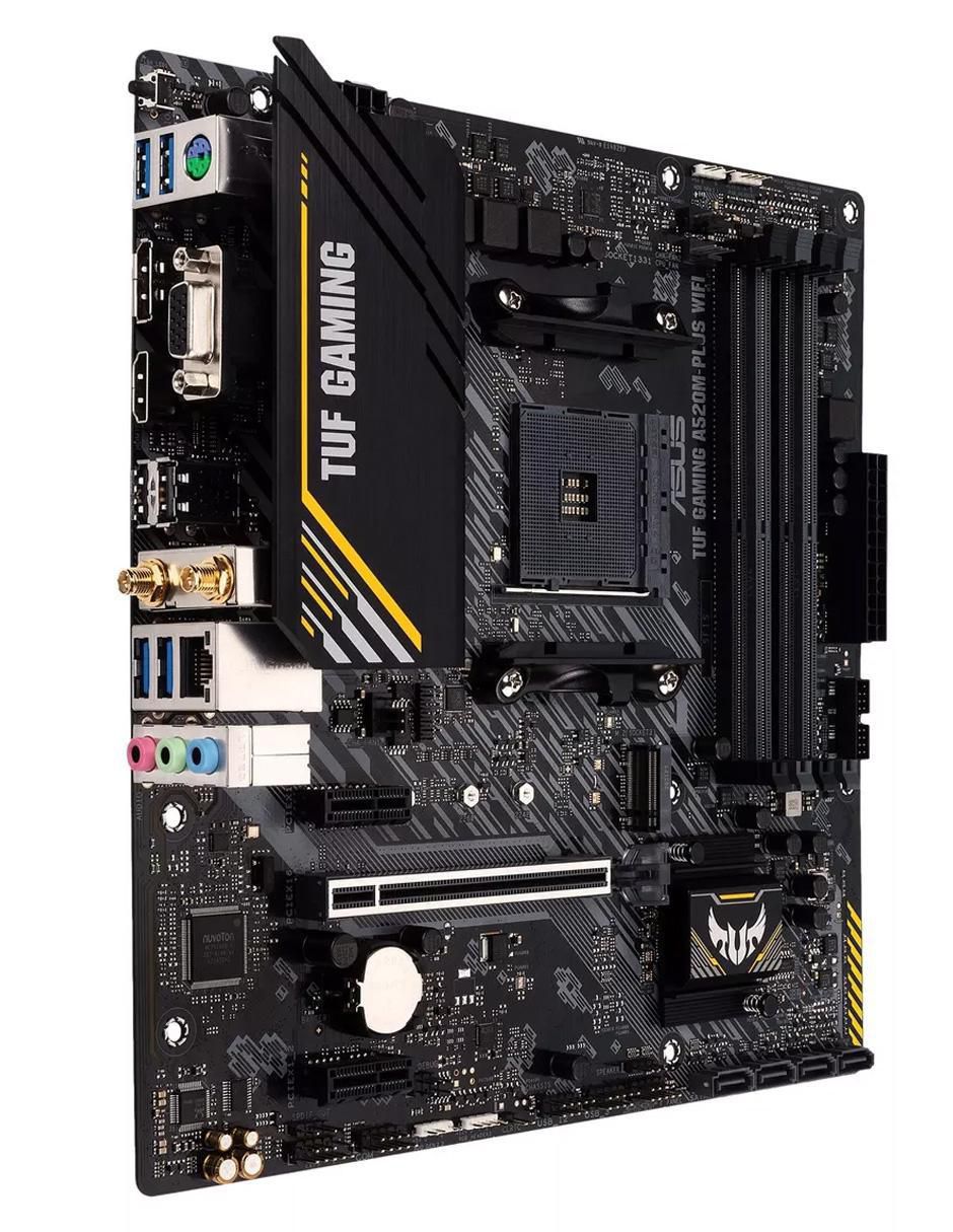 Tarjeta madre TUF Gaming A520M Plus compatible con procesador AMD 4