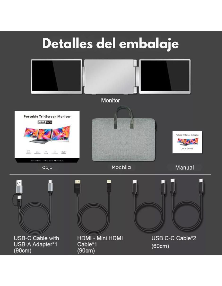 Monitor portátil standard full HD 14 pulgadas S7 3