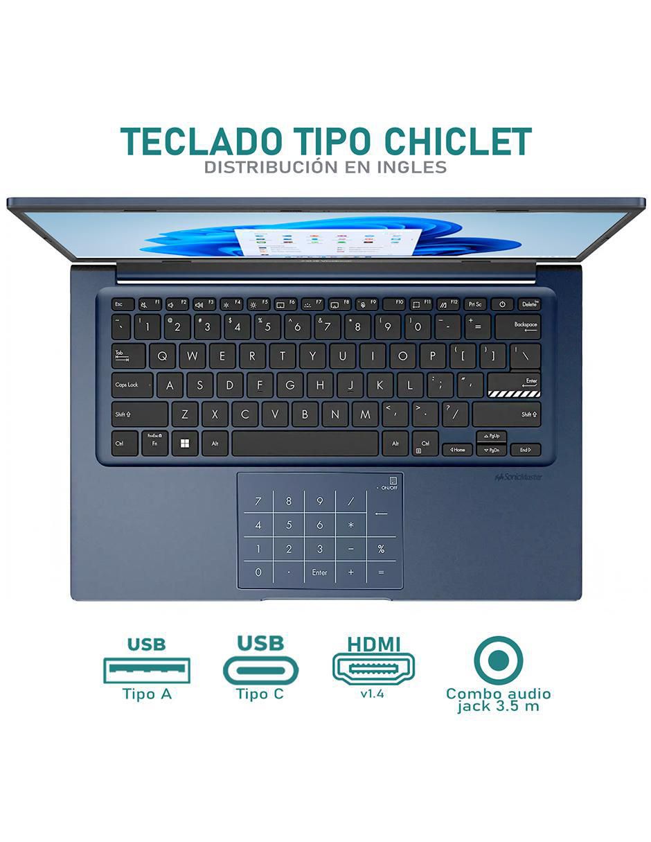Laptop Vivobook 14 pulgadas Full HD Intel Core i3 Intel UHD 16 GB RAM 512 GB SSD 4
