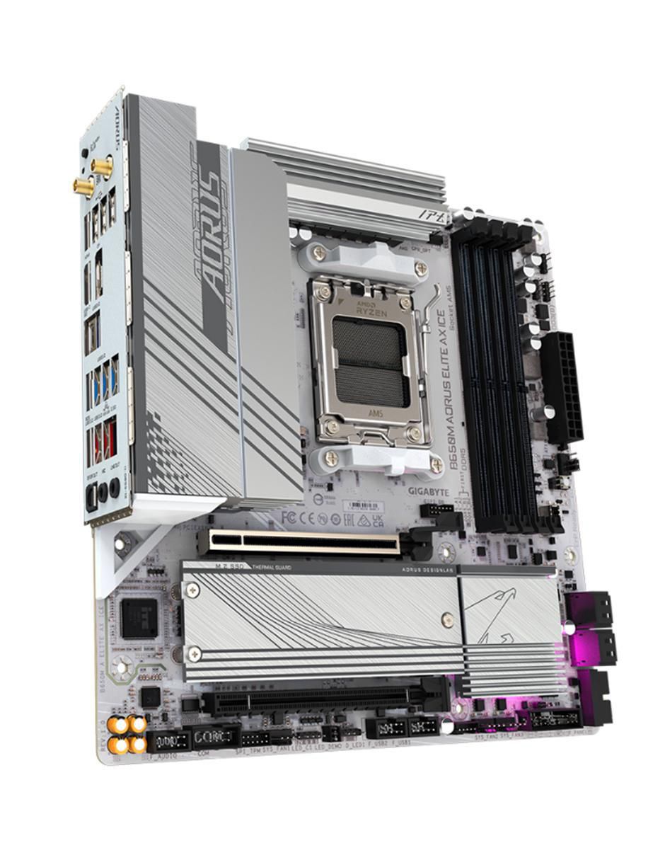 Tarjeta madre B650M Elite AX ICE AM5 compatible con procesador AMD 2