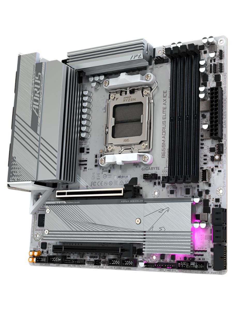 Tarjeta madre B650M Elite AX ICE AM5 compatible con procesador AMD 5