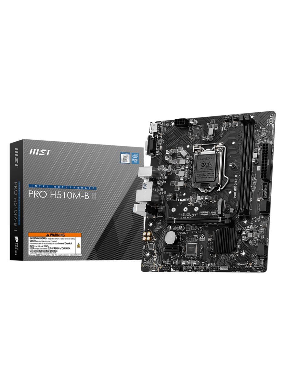 Tarjeta madre Pro H510M-B II compatible con procesador Intel 3