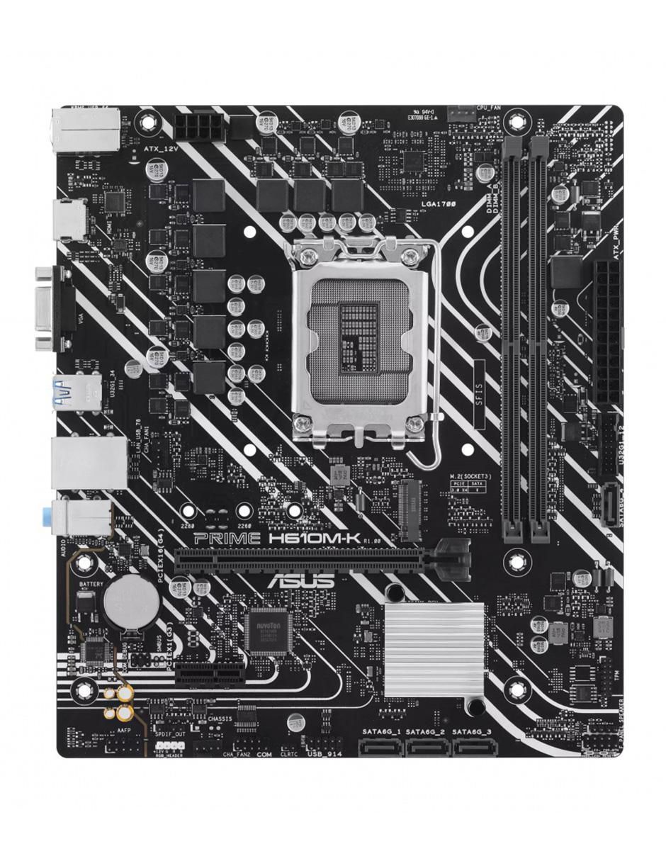 Tarjeta madre H610M-K 90MB1GA0-M0EAY compatible con procesador Intel