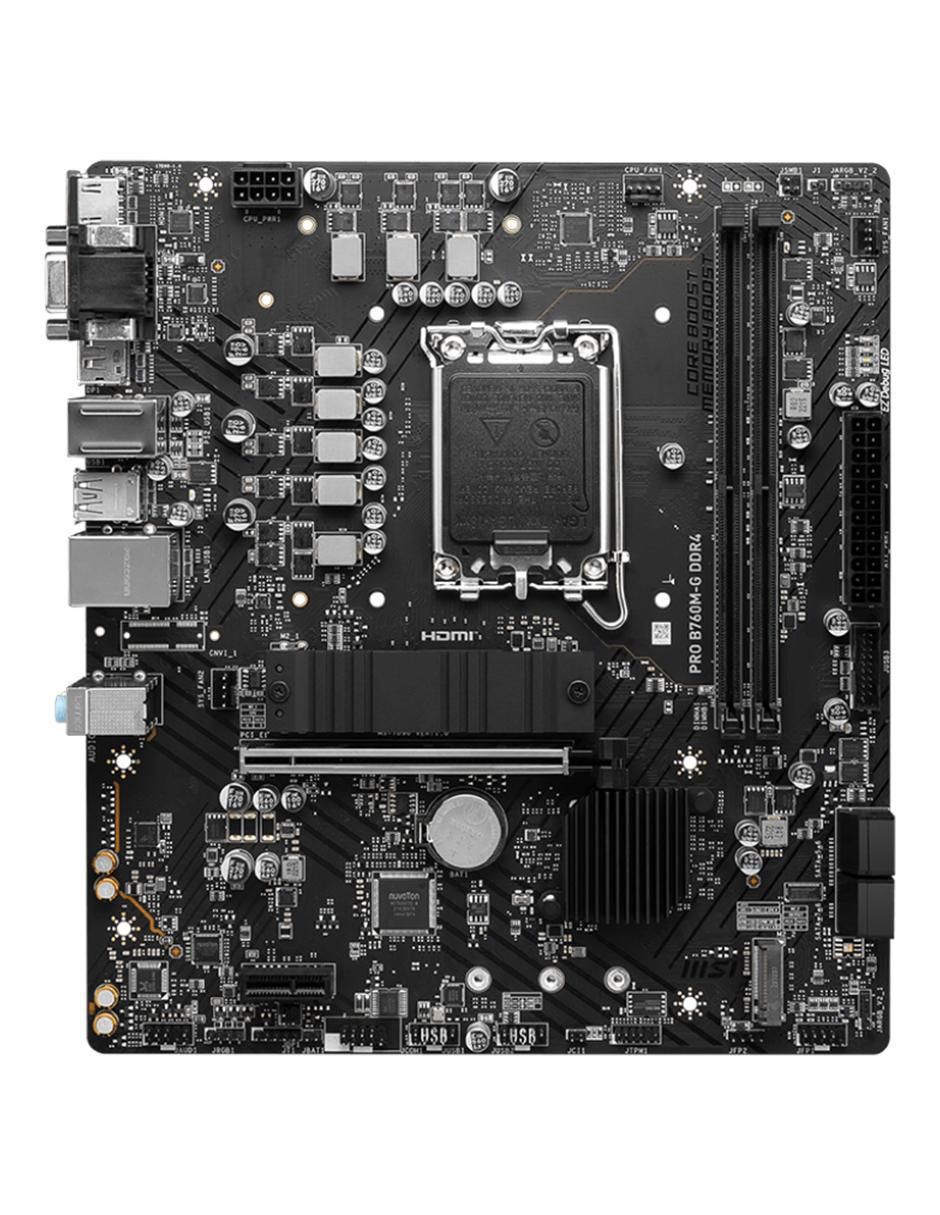 Tarjeta madre Pro B760m-g DDR4 con procesador Intel