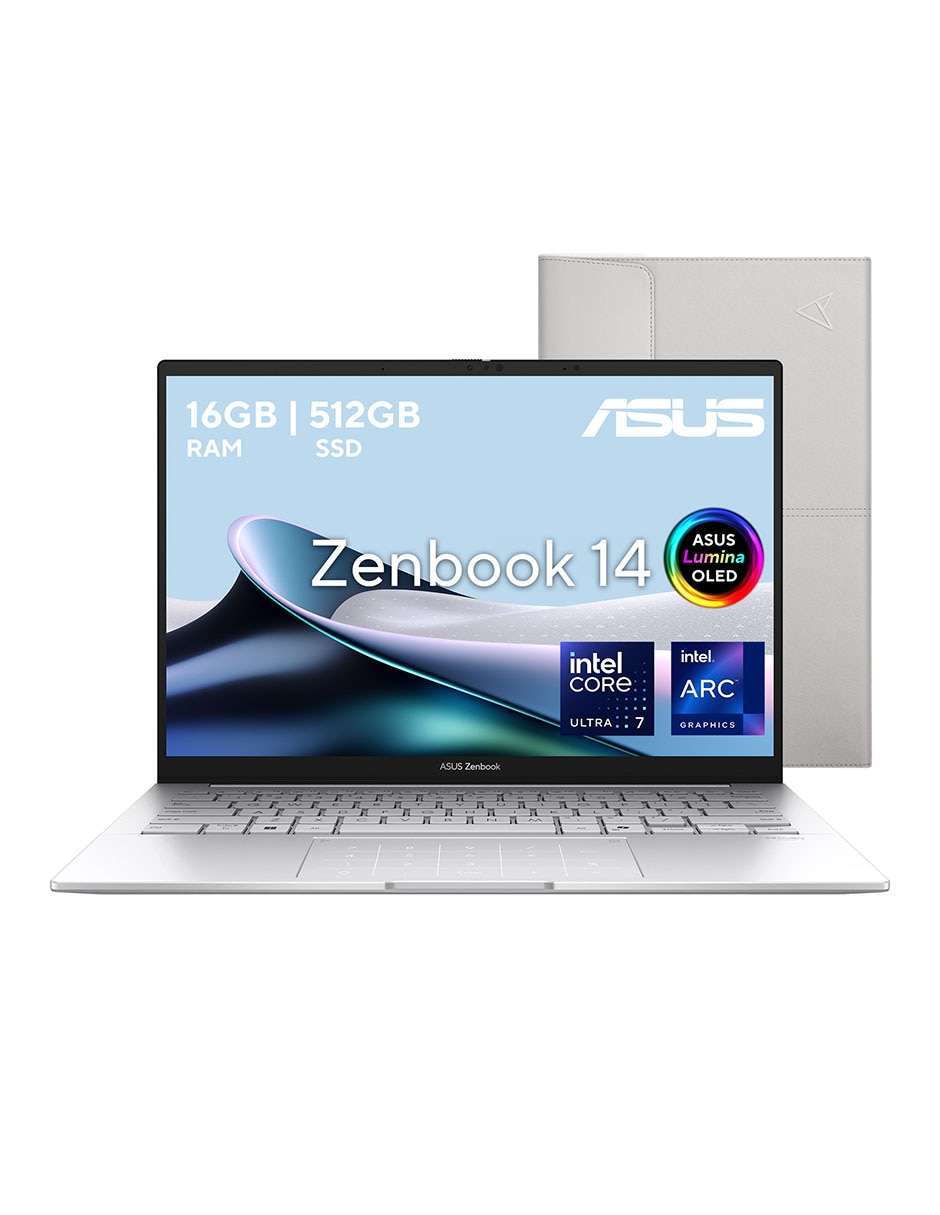 Laptop touch Zenbook 14 14 pulgadas WUXGA Intel Core Ultra 7 Intel Arc 16 GB RAM 512 GB SSD