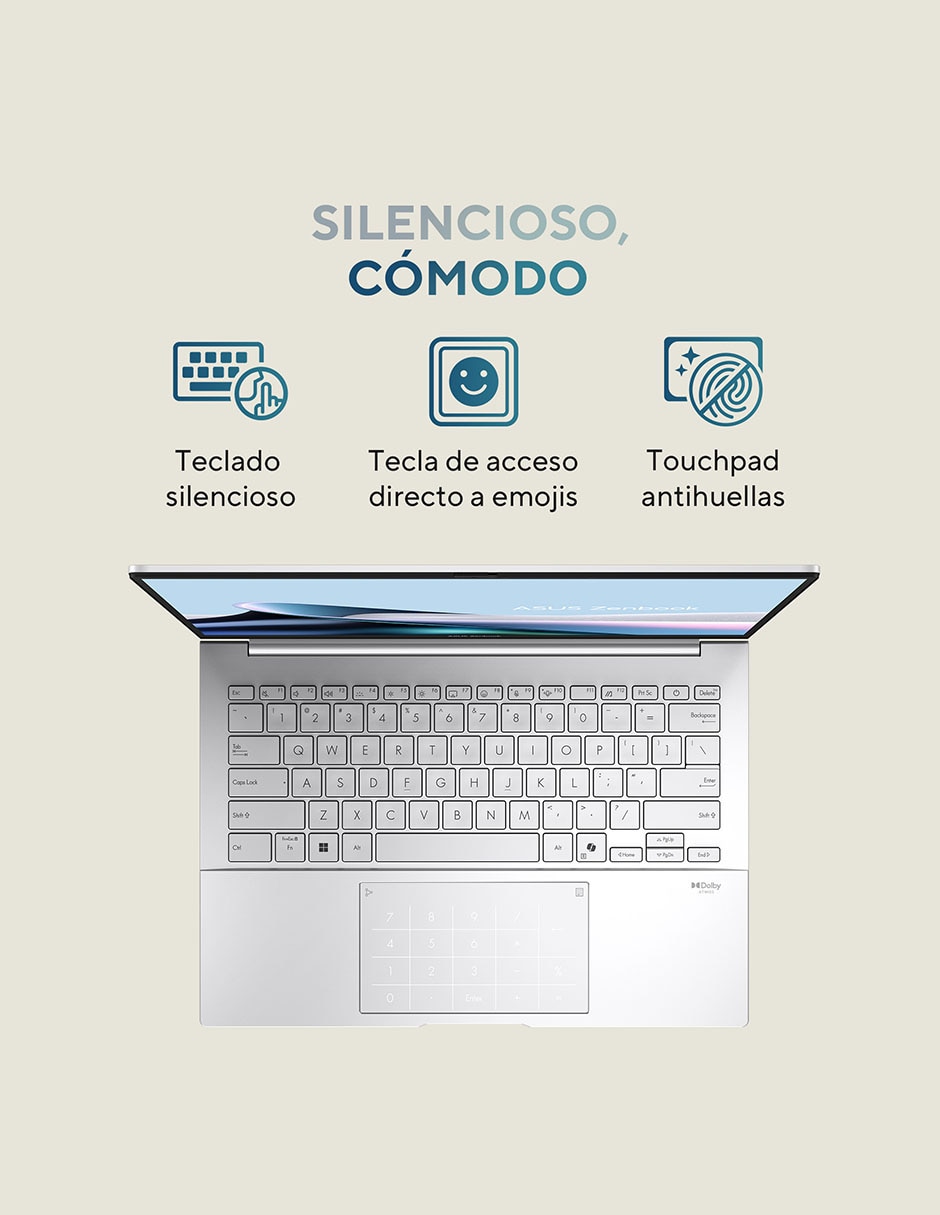 Laptop touch Zenbook 14 14 pulgadas WUXGA Intel Core Ultra 7 Intel Arc 16 GB RAM 512 GB SSD 5