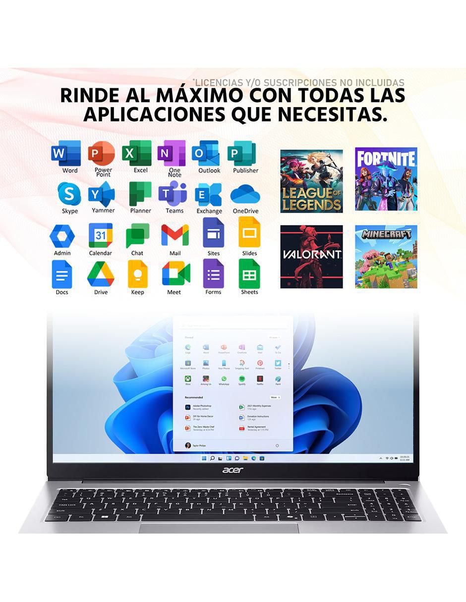 Laptop aspire 3 15.6 pulgadas Full HD AMD Ryzen 7 AMD Radeon 16 GB RAM1 TB SSD 9