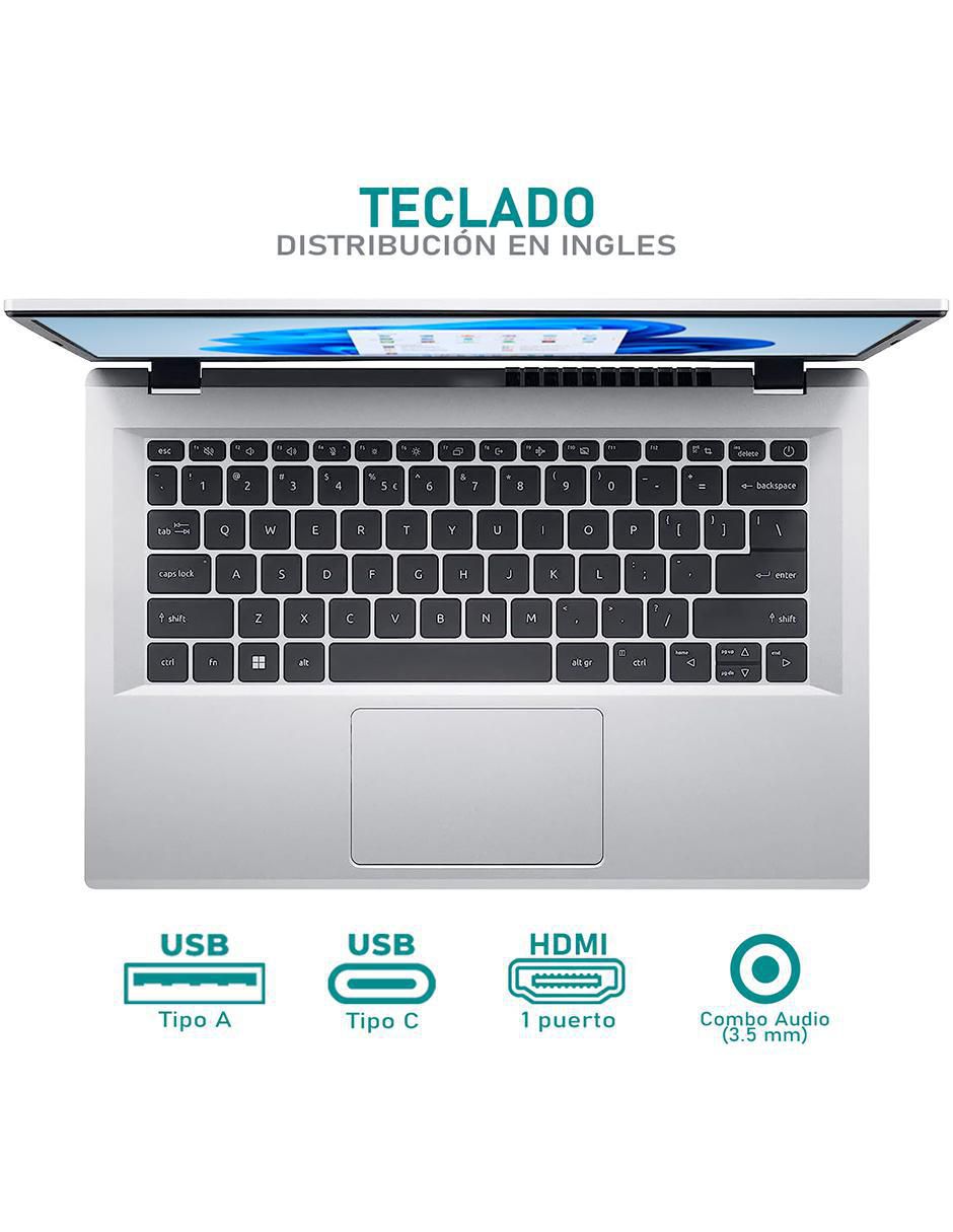 Laptop Aspire 3 14 pulgadas Full HD Intel Core i3 Intel UHD 8 GB RAM 128 GB SSD 4
