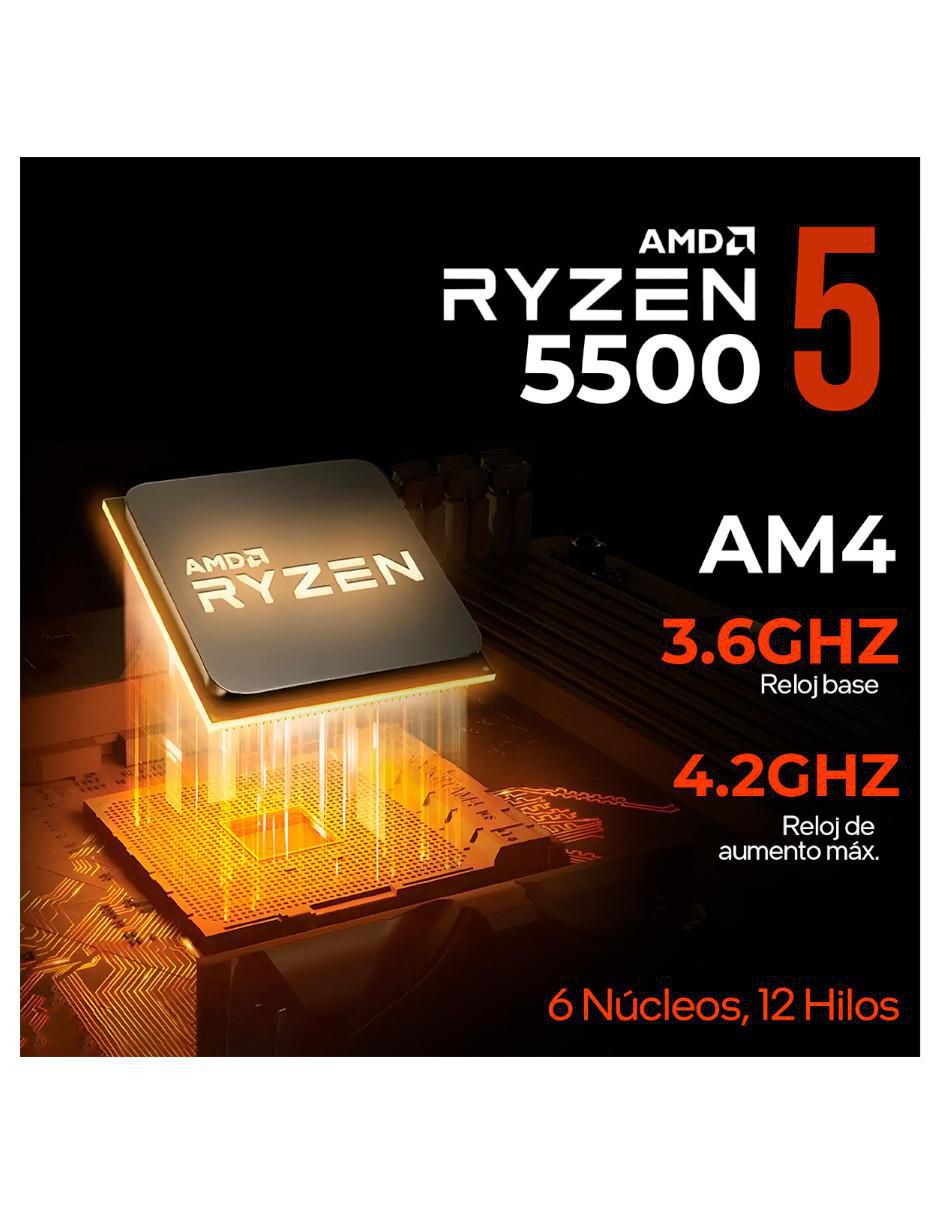 Computadora gamer XTPCR516GB3050DP AMD Ryzen 5 NVIDIA GeForce RTX 3050 16 GB RAM 1 TB SSD 6
