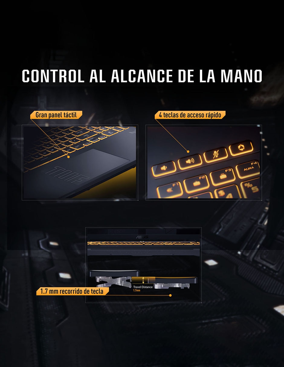 Laptop gamer TUF Gaming G16 16 pulgadas Full HD+ Intel Core i7 NVIDIA GeForce RTX 4050 16 GB RAM 512 GB SSD 10