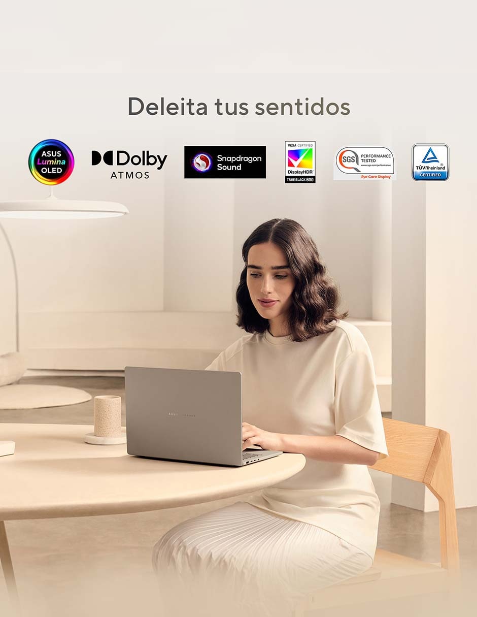 Laptop Zenbook A14 14 pulgadas WUXGA Snapdragon X Qualcomm Adreno 16 GB RAM 512 GB SSD 3
