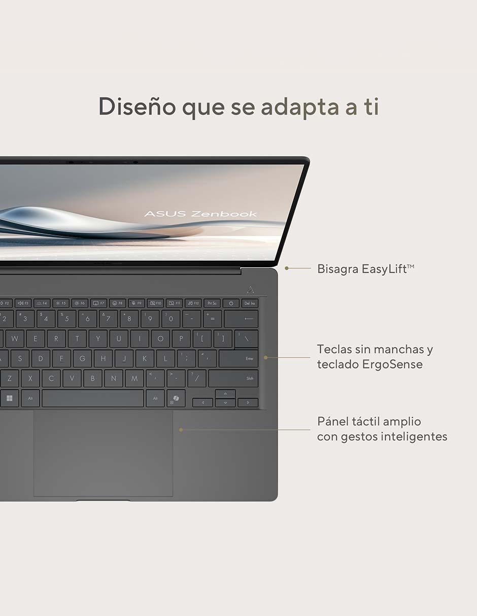 Laptop Zenbook A14 14 pulgadas WUXGA Snapdragon X Qualcomm Adreno 16 GB RAM 512 GB SSD 4