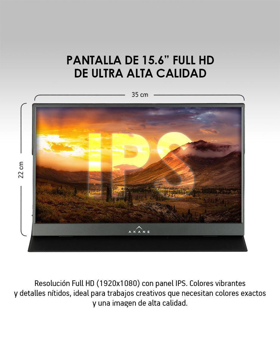 Monitor portátil Full HD 15.6 pulgadas 8