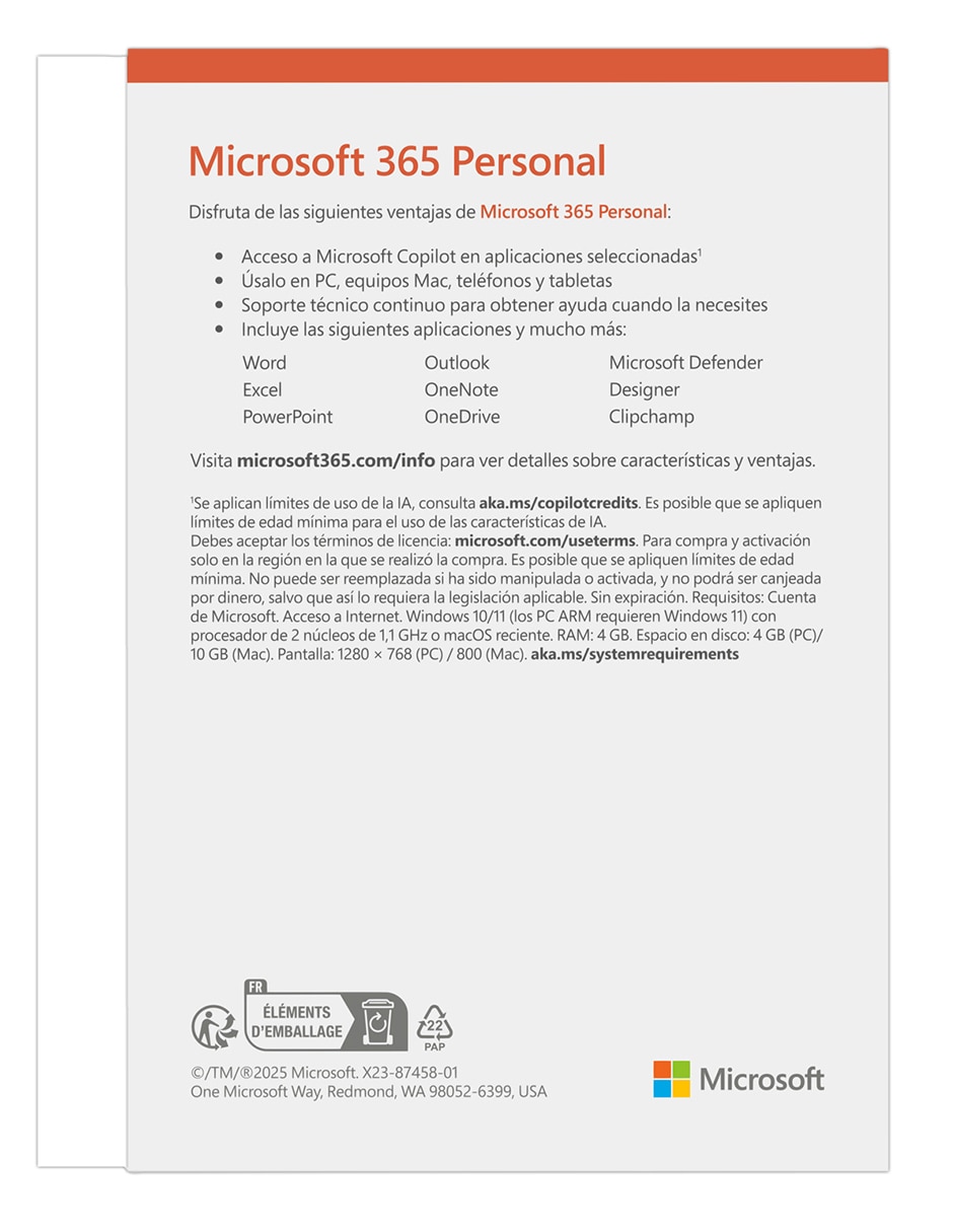 Microsoft 365 Personal Office para 1 usuario 3