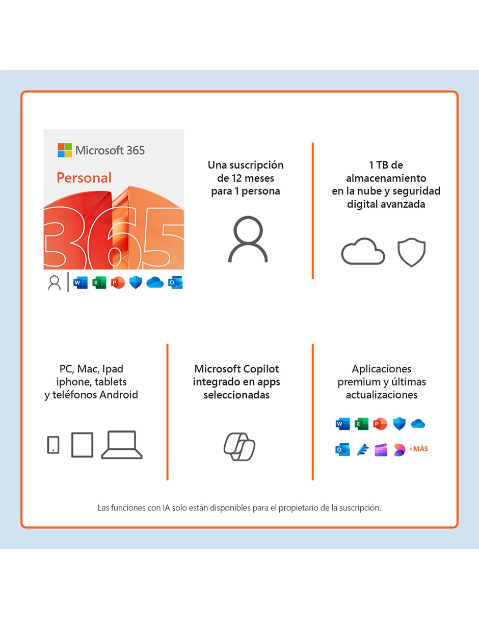 Microsoft 365 Personal Office para 1 usuario 4
