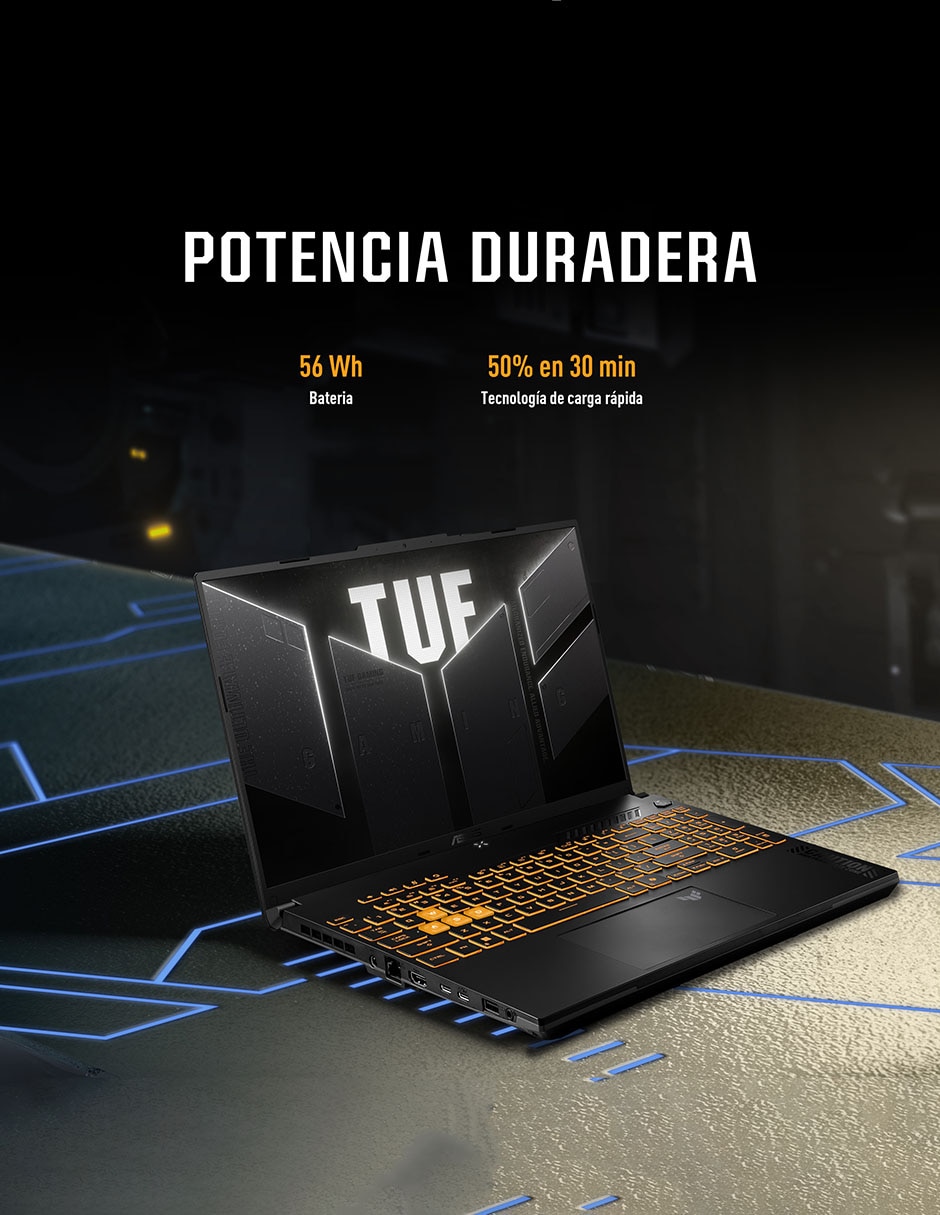 Laptop gamer Tuf Gaming F16 16 pulgadas FULL HD+ Intel Core 5 210H Nvidia Geforce RTX 3050 16 GB RAM 512 GB SSD 5