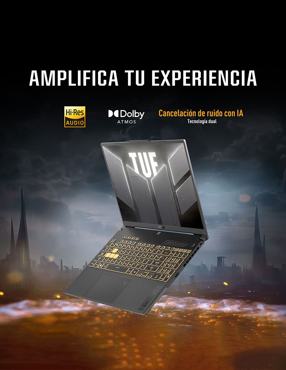 Laptop gamer Tuf Gaming F16 16 pulgadas FULL HD+ Intel Core 5 210H Nvidia Geforce RTX 3050 16 GB RAM 512 GB SSD 7
