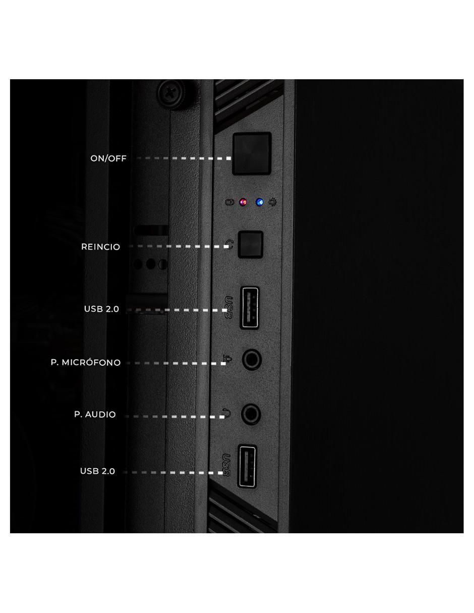 Computadora gamer XTACR316GBRENOIRMPB 23.8 pulgadas Full HD AMD Ryzen 3 AMD Radeon Graphics 16 GB RAM 500 GB SSD 3