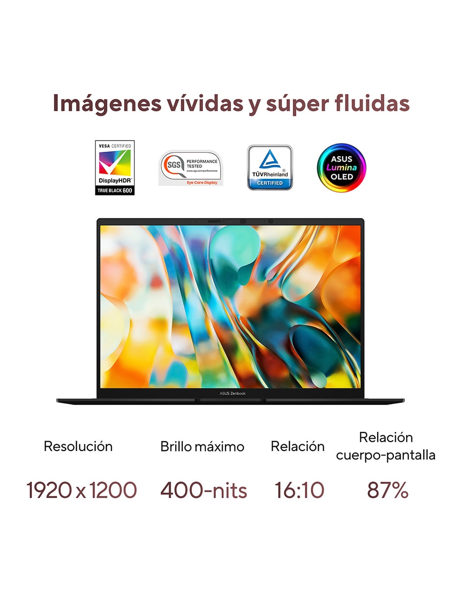 Laptop Zenbook 14 pulgadas WUXGA AMD Ryzen AI 5 340 AMD Radeon 16 GB RAM 512 GB SSD 4