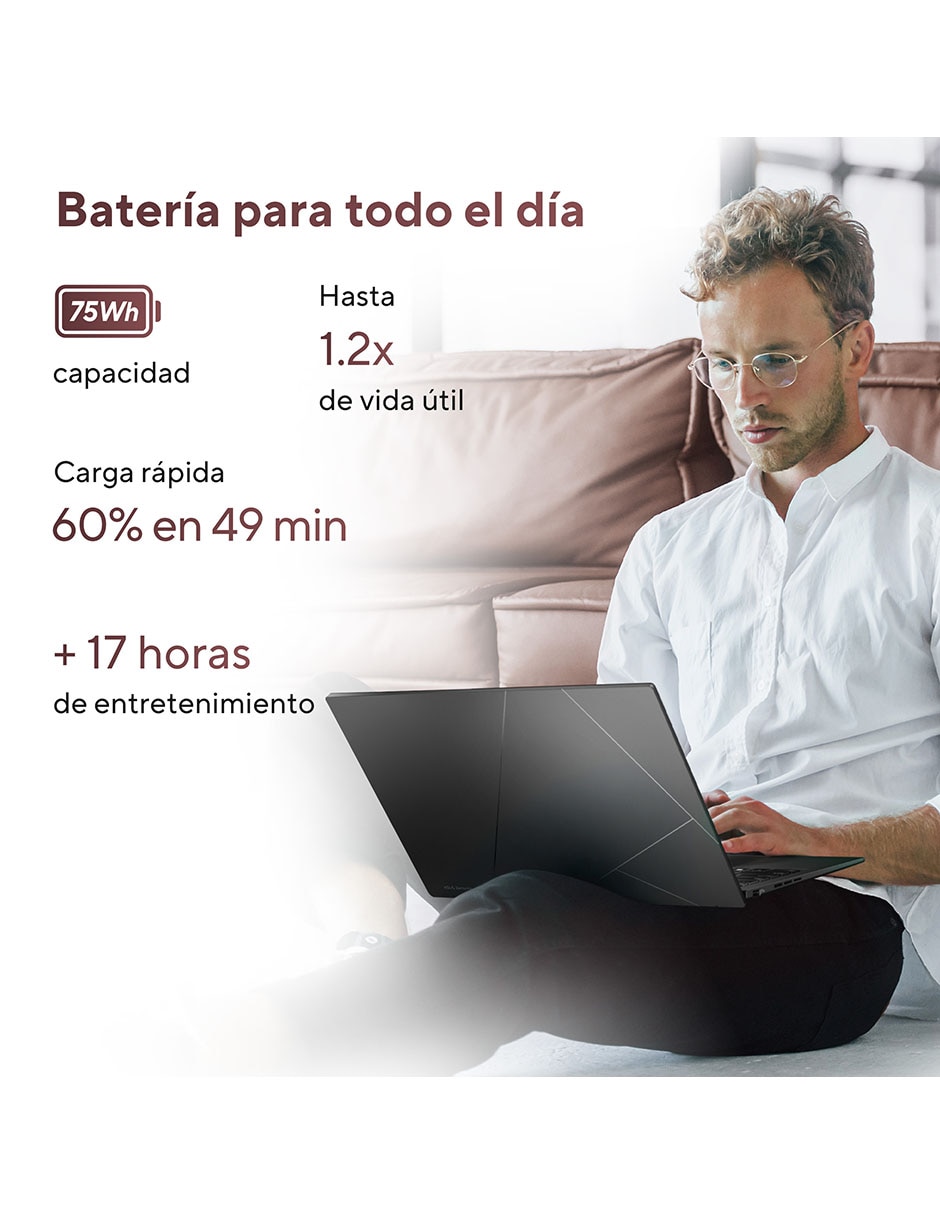 Laptop Zenbook 14 pulgadas WUXGA AMD Ryzen AI 5 340 AMD Radeon 16 GB RAM 512 GB SSD 8