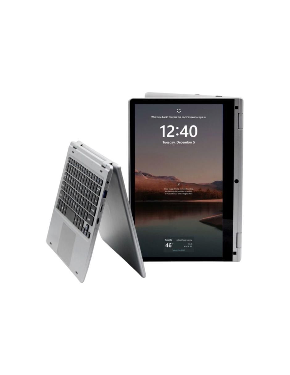 Laptop 2 en 1 touch 7500 11.6 pulgadas Full HD Intel Celeron Intel UHD Más de 4 GB RAM