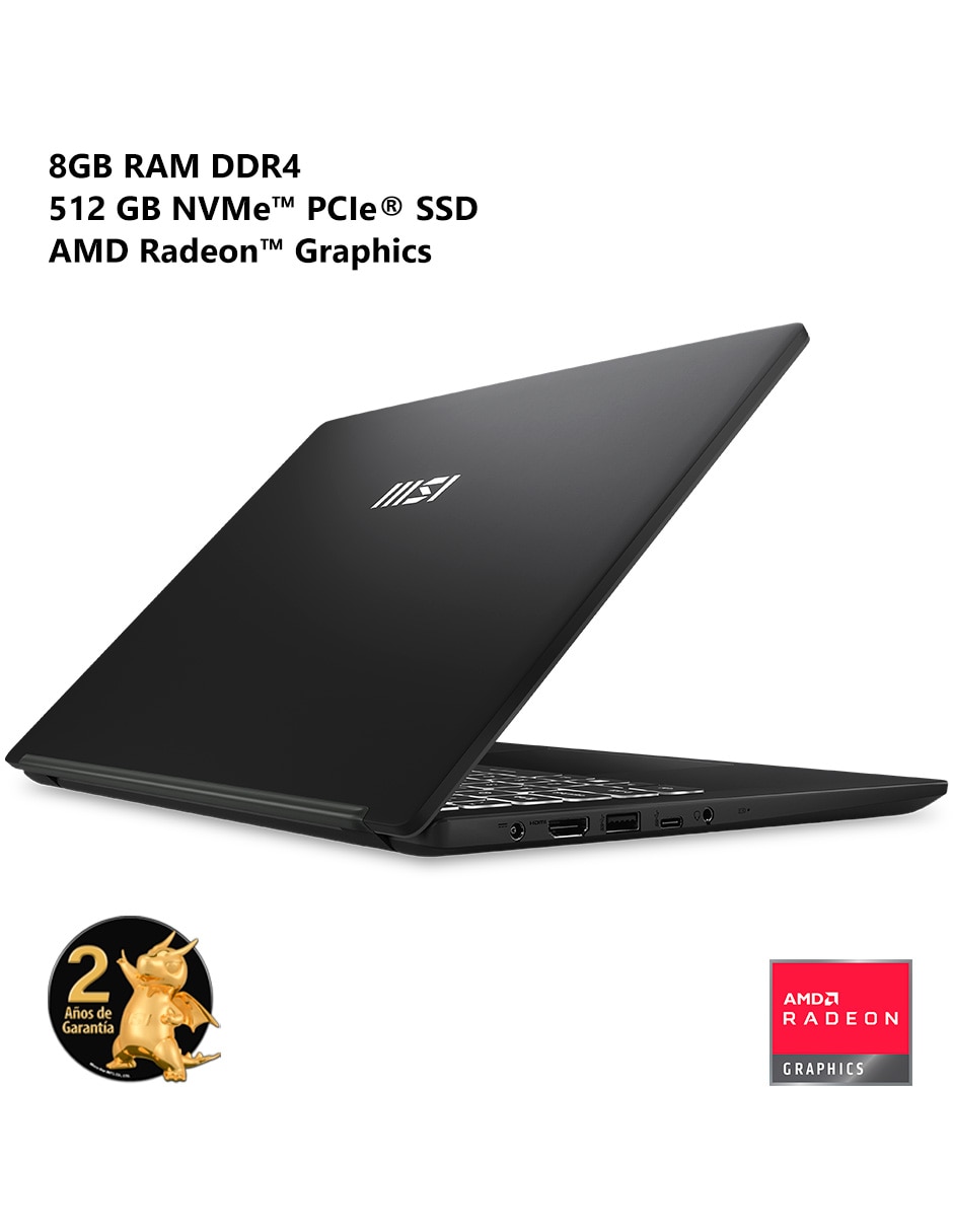 Laptop 14 pulgadas Full HD AMD Ryzen 5 AMD Radeon 8 GB RAM 512 GB SSD 3