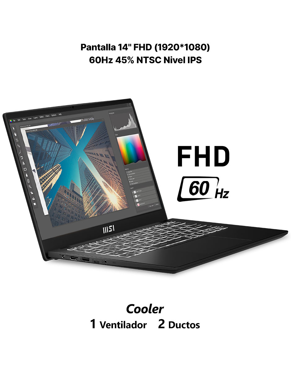 Laptop 14 pulgadas Full HD AMD Ryzen 5 AMD Radeon 8 GB RAM 512 GB SSD 8