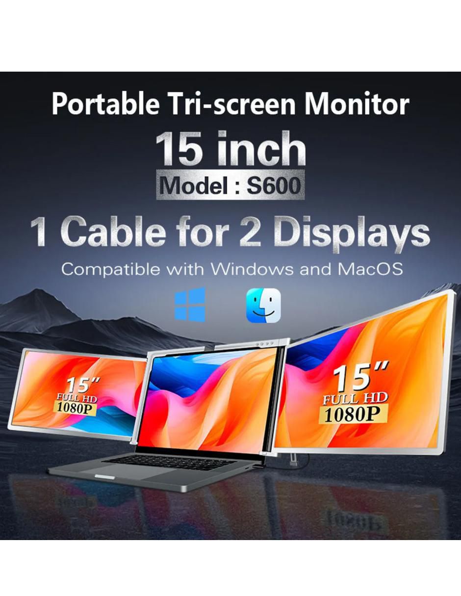Monitor portátil standard full HD 15 pulgadas S600 4