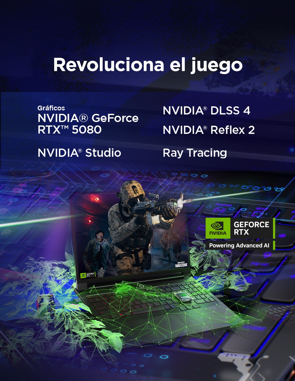 Laptop gamer 83F5000XLM 16 pulgadas WQXGA Intel Core Ultra 9 NVIDIA GeForce RTX 5080 32 GB RAM 1 TB SSD 3