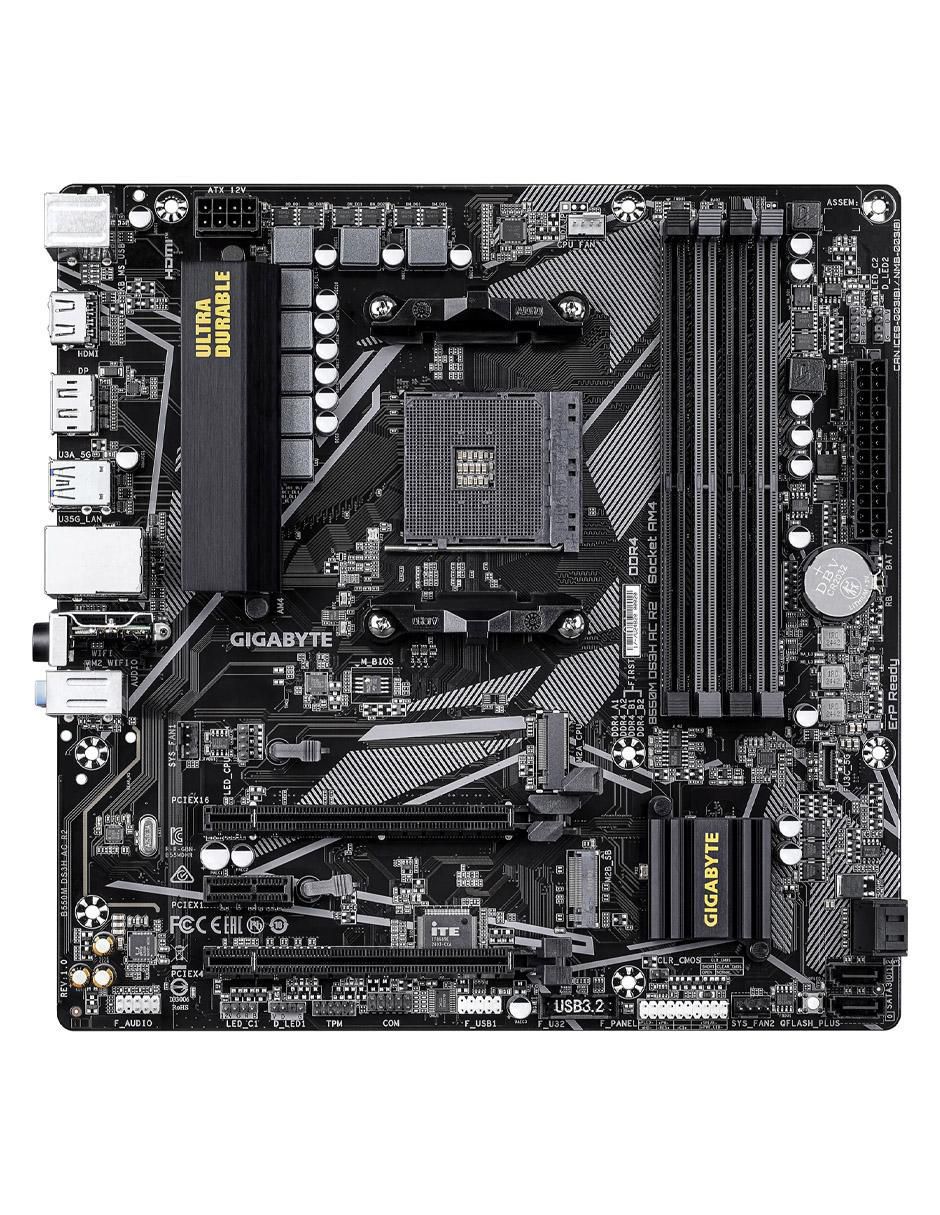 Tarjeta madre b550m Ds3h Ac R2 compatible con procesador AMD