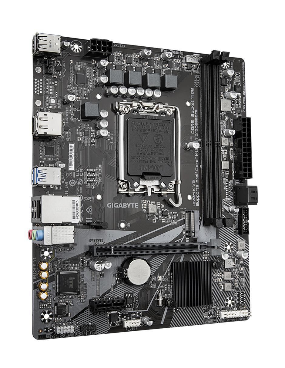Tarjeta madre h610m k v2 (rev.1.0) compatible con procesador Intel 2