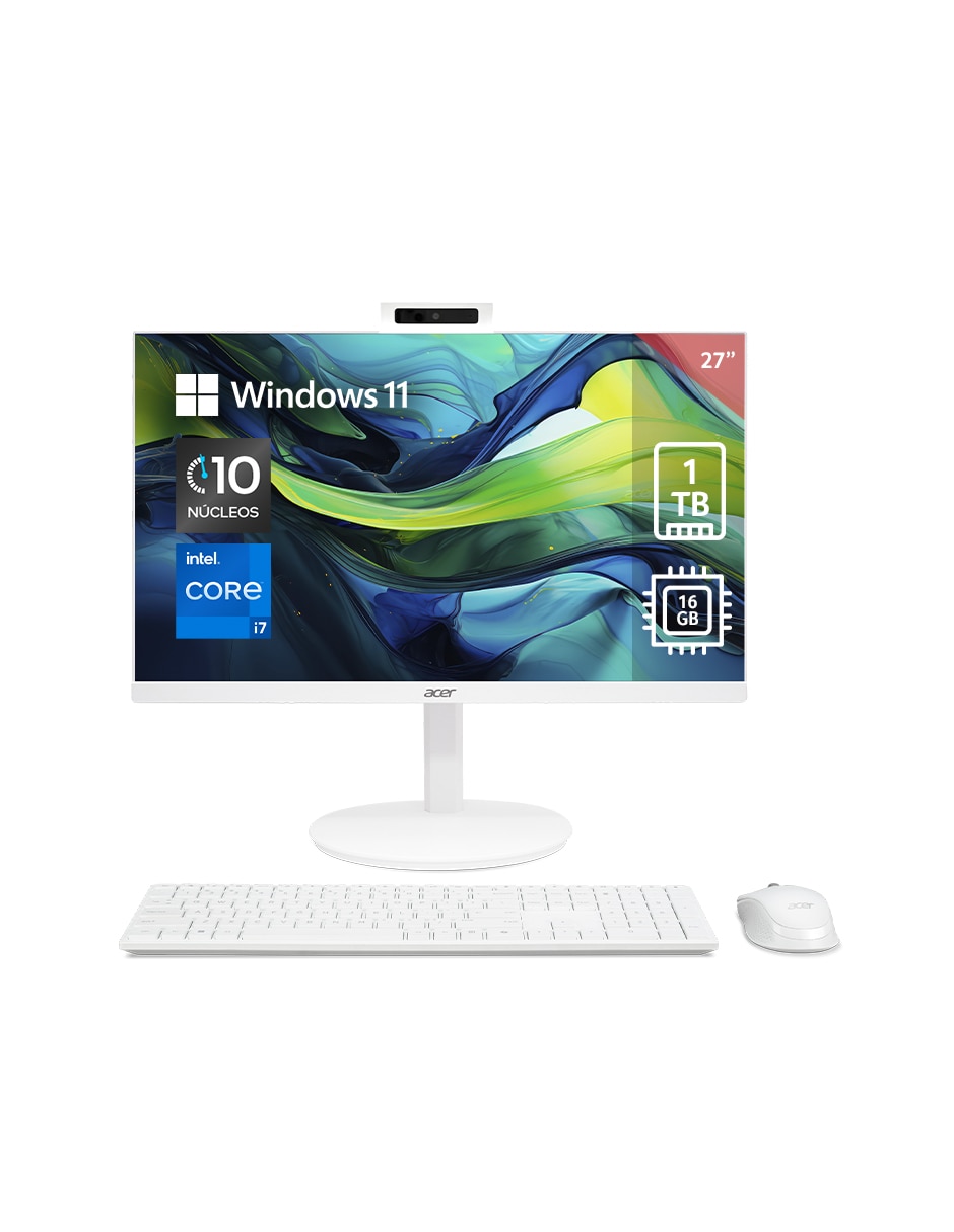 Computadora all in one Aspire C27 27 pulgadas Full HD Intel Core i7 16 GB RAM 1 TB SSD 1