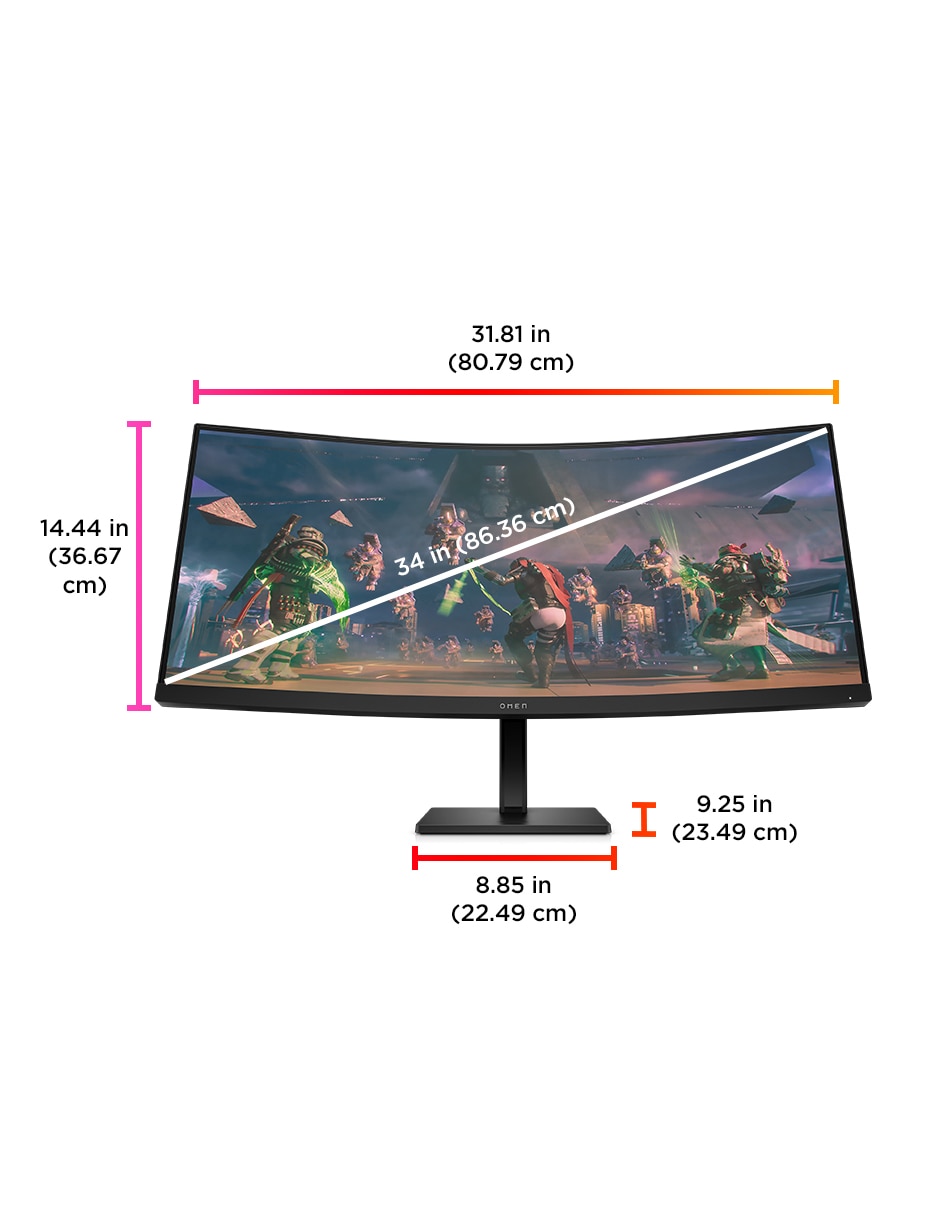 Monitor gamer Omen standard UWQHD 34 pulgadas 780K8AA 9