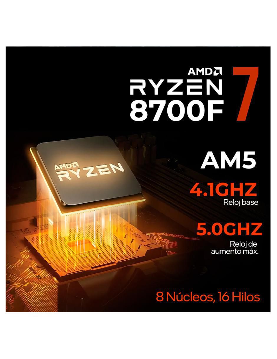 Computadora gamer DXTR732GB55060TIT6 AMD Ryzen 7 NVIDIA GeForce RTX 5060 Ti 32 GB RAM 1 TB SSD 7