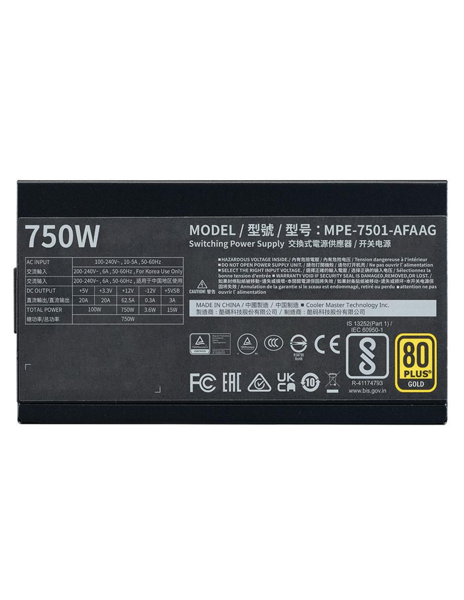 Fuente de poder MWE Gold 750 V2 5