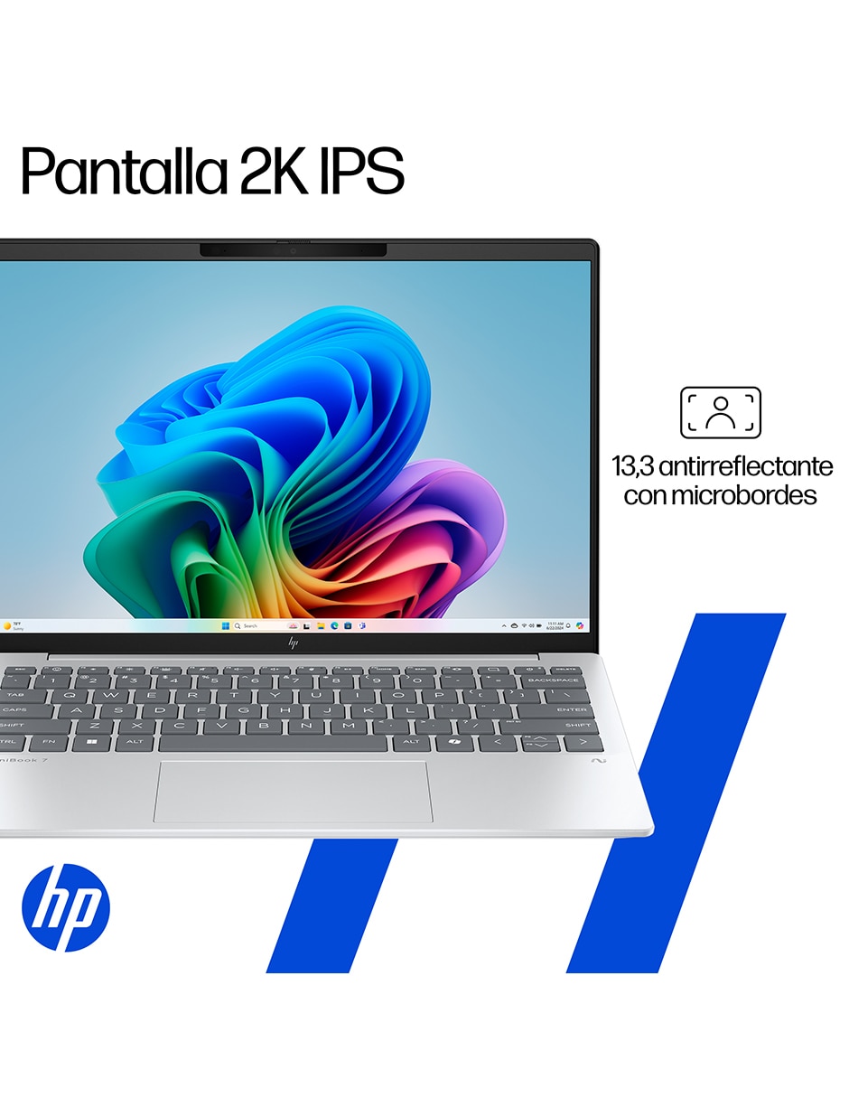 Laptop OmniBook 7 Aero13-bg1051la 13 pulgadas 2K AMD Ryzen AI 5 340 AMD Radeon 16 GB RAM 512 GB SSD 17