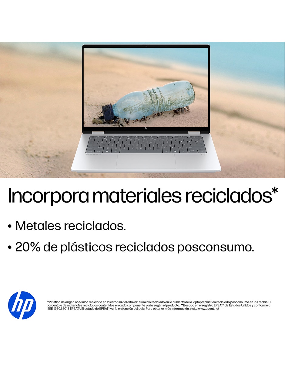 Laptop 2 en 1 touch OmniBook X Flip 14-fm0052la 14 pulgadas 3K Intel Core Ultra 5 226V Intel Arc 16 GB RAM 1 TB SSD 14
