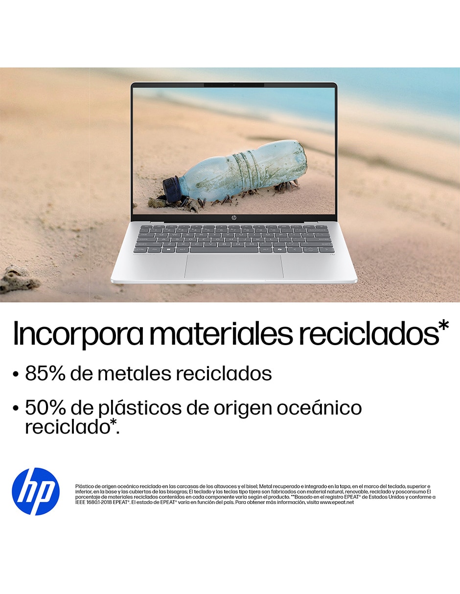 Laptop Omnibook 5 14-HE0000LA 14 pulgadas 2K Snapdragon X Qualcomm Adreno 16 GB RAM 512 GB SSD 10