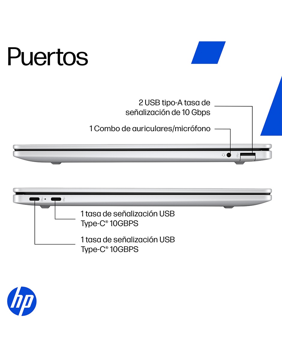 Laptop Omnibook 5 14-HE0000LA 14 pulgadas 2K Snapdragon X Qualcomm Adreno 16 GB RAM 512 GB SSD 5