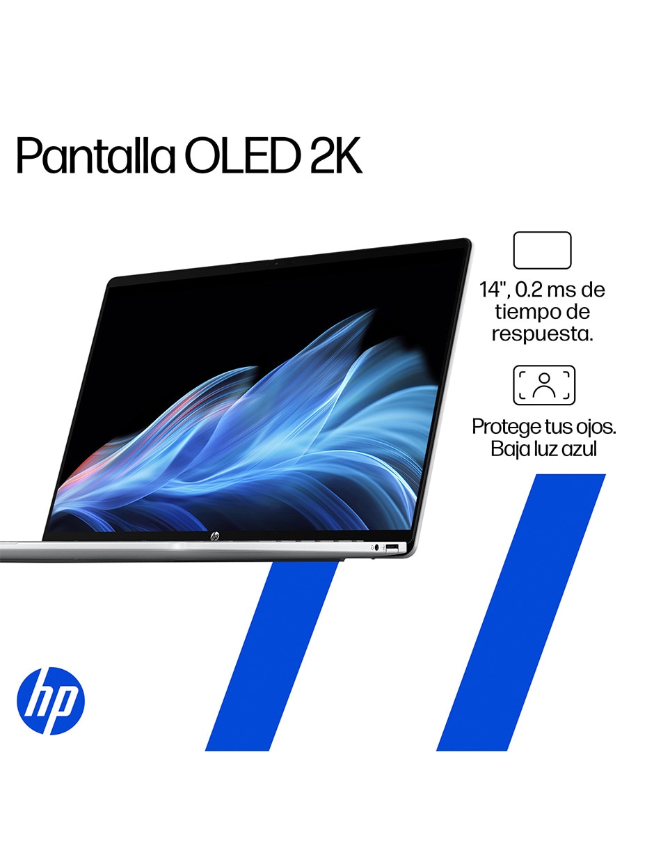 Laptop Omnibook 5 14-HE0000LA 14 pulgadas 2K Snapdragon X Qualcomm Adreno 16 GB RAM 512 GB SSD 9