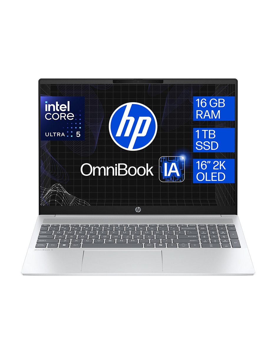 Laptop Omnibook 5 16-af1050la 16 pulgadas 2K Intel Core Ultra 5 225U Integradas 16 GB RAM 1 TB SSD 2