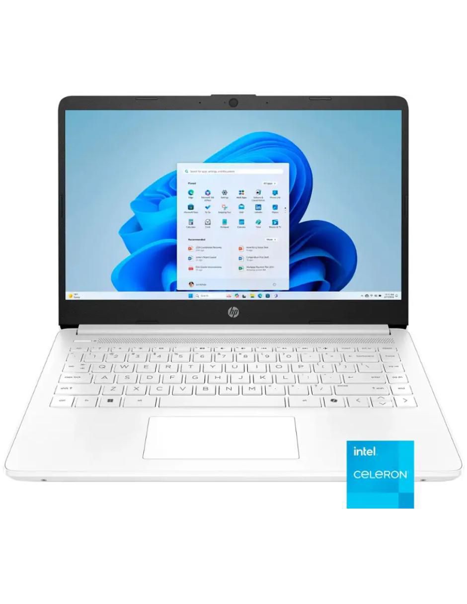 HP 14-DQ3000DX Laptop 2025, 14 HD, Intel Celeron N4500 2-Core,UHD Graphics ,8GB RAM, 64GB eMMC, Wi-Fi 6 , Windows 11 Home in S Mode, Snowflake White